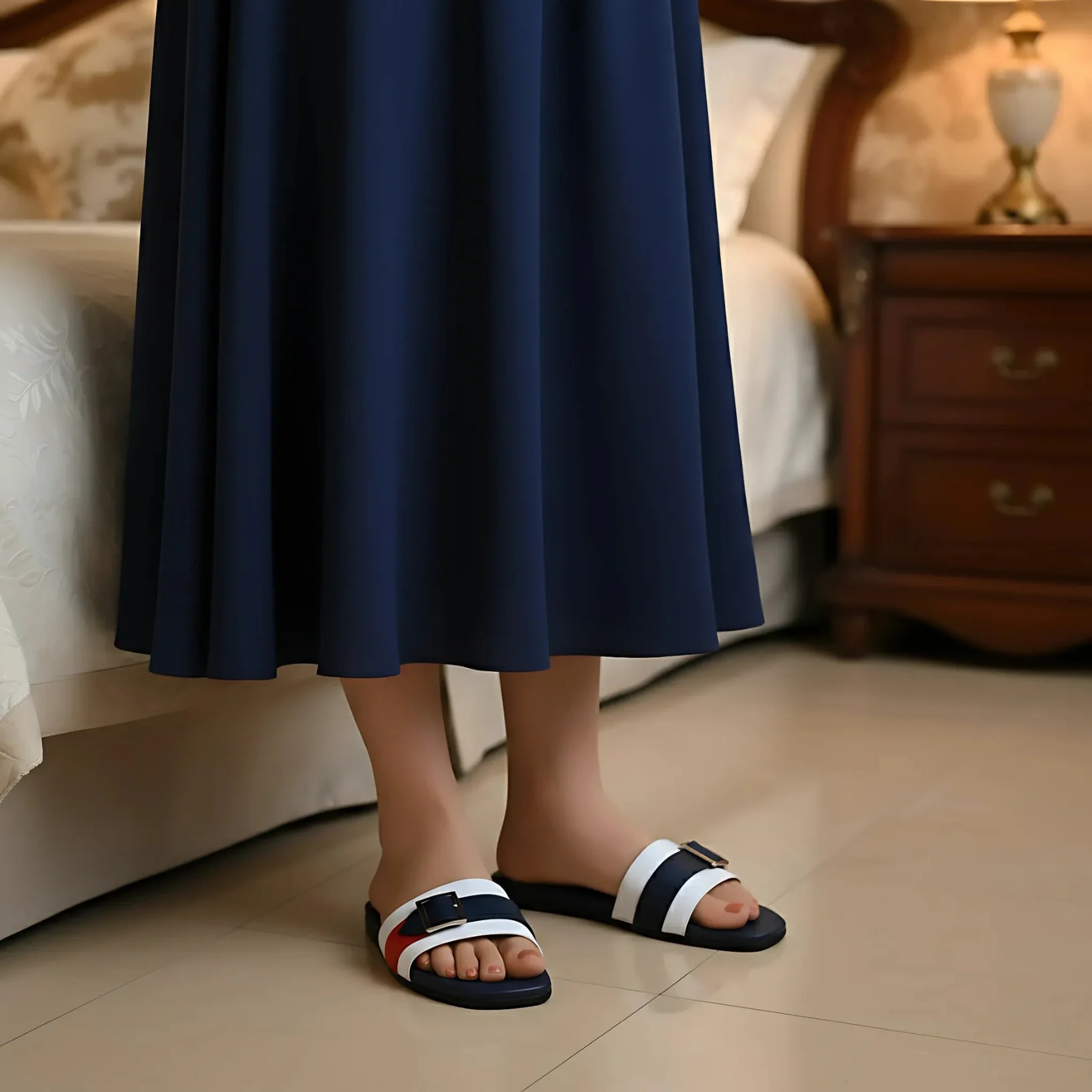 Metallic-BuckleStrap Slides - Image 2
